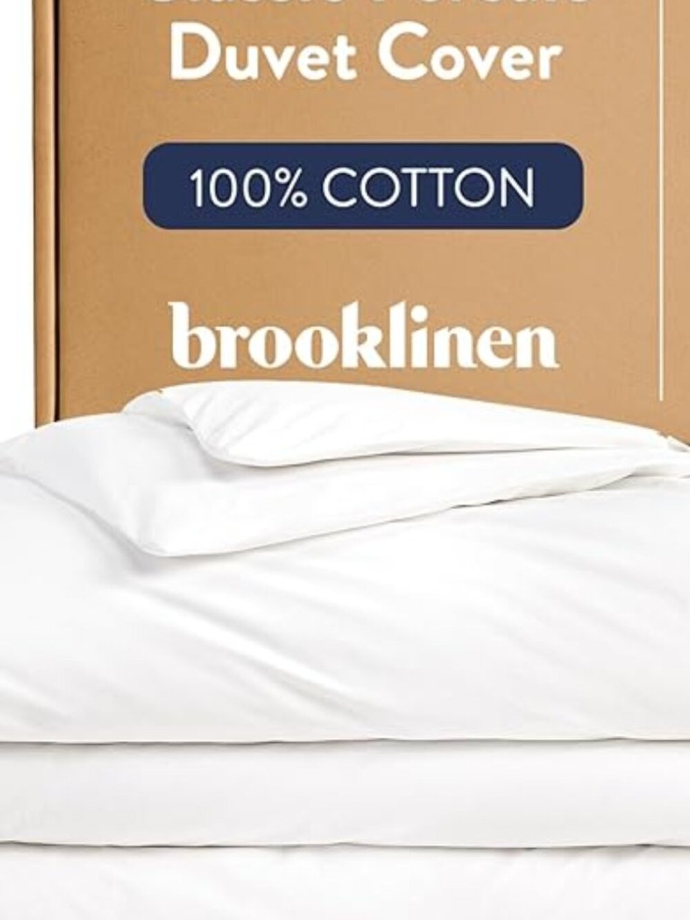 Brooklinen 100% Cotton Duvet Cover White King Cali